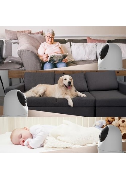 Smart Akıllı Iç Mekan Kamerası 3mp 1080P Full Hd Görüntü Kalitesi Wi-Fi Algılama 355° 10M Gece Görüş Mesafesi Çift Yönlü Sesli Iletişim Bulut/yerel Depolama (256GB) 1 Adet modelleri