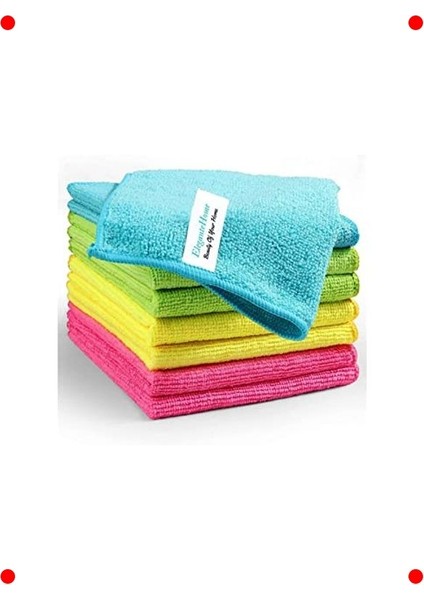Mikrofiber Çok Amaçlı Temizlik Bezi 8'li Set - Renkli