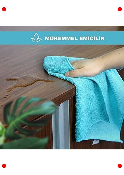 Mikrofiber Çok Amaçlı Temizlik Bezi 8'li Set - Renkli modelleri