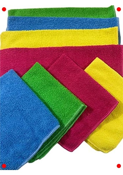 Mikrofiber Çok Amaçlı Temizlik Bezi 8'li Set - Renkli fırsatları