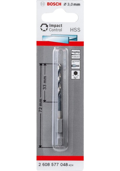 Professional Matkap ve Kırıcı Delici Uçları, Metal Matkap Uçları, Gri, 1 Adet