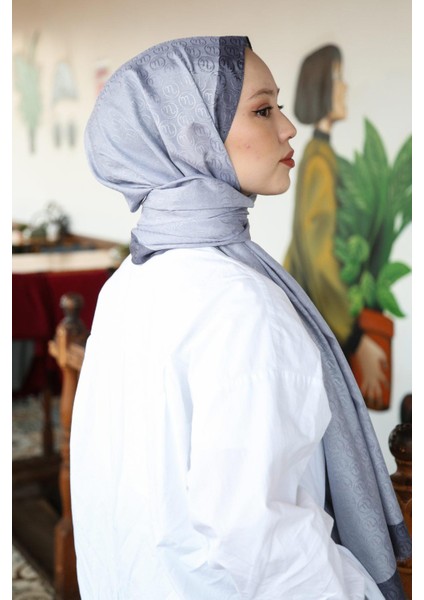 Premium Lux Original Monogram Şal (Ipek Vual, Özel Seri, Yüksek Kalite, Hafif, Rahat, Şık, Tesettür Giyim, Shawl, Hijab) fiyatları