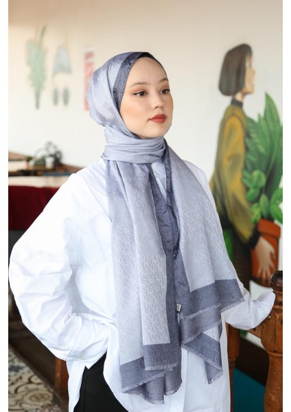 Premium Lux Original Monogram Şal (Ipek Vual, Özel Seri, Yüksek Kalite, Hafif, Rahat, Şık, Tesettür Giyim, Shawl, Hijab) modelleri