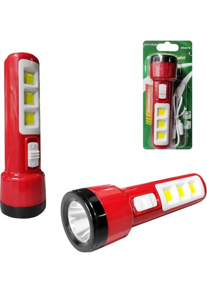 Gold Orıon ST-8817B El Feneri Şarjlı Mini Cob LED