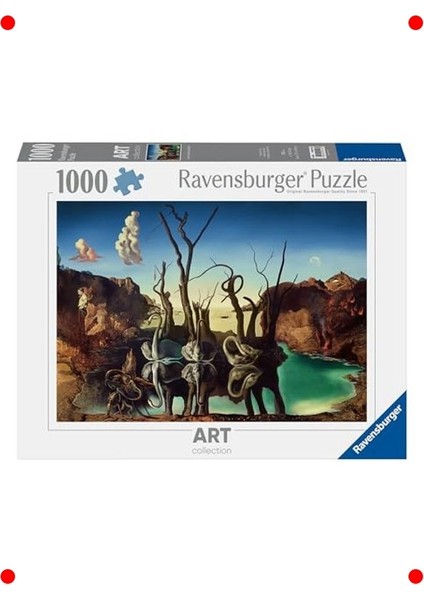 Sürrealist Kuğular ve Filler Temalı Yapboz - 1000 Parça fiyatları