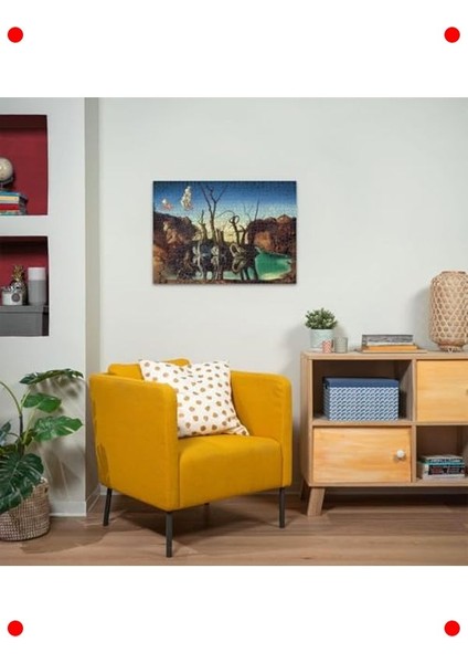 Sürrealist Kuğular ve Filler Temalı Yapboz - 1000 Parça fırsatları