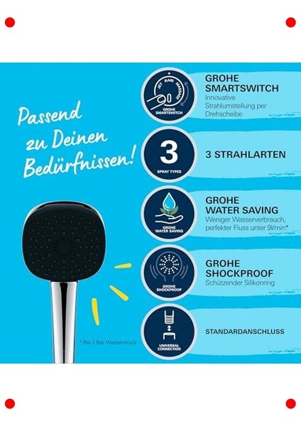 3 Akışlı Krom El Duşu - Kireç Önleyici Sistemli indirimleri