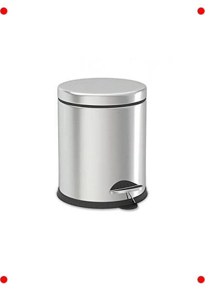 5 Litre Krom Pedallı Banyo Çöp Kovası - Hijyenik Kullanım