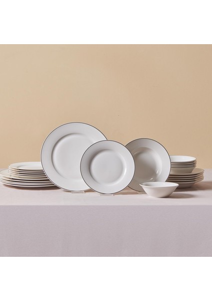 Rebeca 24 Parça 6 Kişilik Yemek Takımı Platin