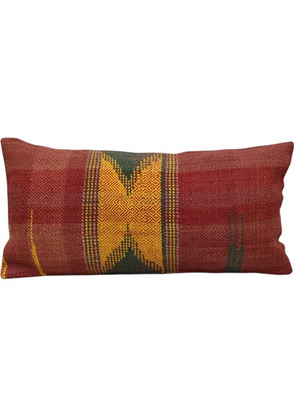 El Dokuma Lumbar Kilim Kırlent Yastık Kılıfı 0295 - Yeni - Çok Renkli