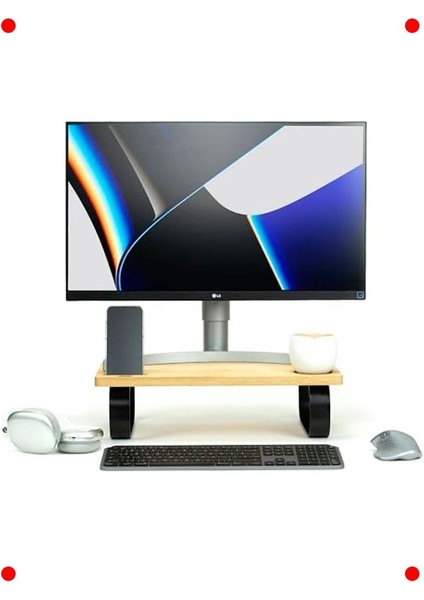 Ahşap Masa Üstü Monitör Standı