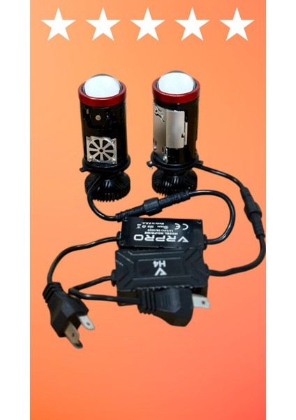 H4 Mercekli LED Zenon Prime 60W Güç 23.000 Lümen LED Zenon Şimşek Etkili 12-24V Uzun Ömürlü Güçlü Çizgisel Odak fırsatları