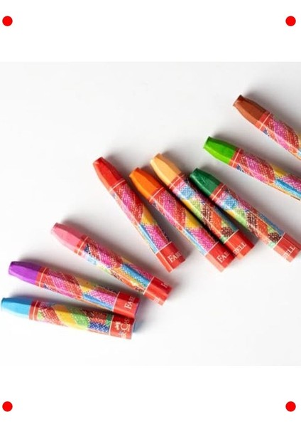 12 Renk Altıgen Pastel Boya Seti, Canlı Renkler modelleri