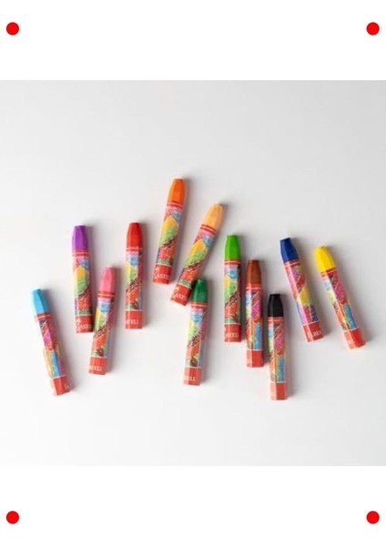 12 Renk Altıgen Pastel Boya Seti, Canlı Renkler fırsatları