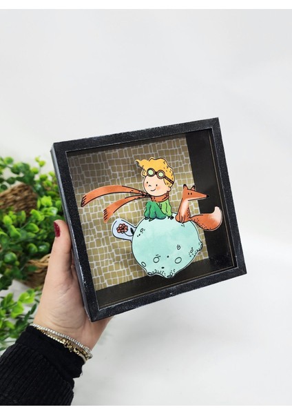 Küçük Prens Desenli Kumbara Ahşap Hazneli Hediyelik Kumbara fiyatları