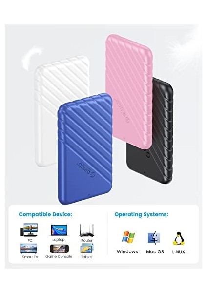 2,5 Inç USB C Sabit Sürücü Muhafazası USB 3.1 Gen 1 - Sata Iıı Harici Sabit Disk Kılıfı SSD HDD 9.5 Için 7 mm Aletsiz, Uasp Ile, Siyah (25PW1-C3) fiyatları