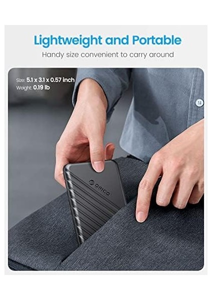 2,5 Inç USB C Sabit Sürücü Muhafazası USB 3.1 Gen 1 - Sata Iıı Harici Sabit Disk Kılıfı SSD HDD 9.5 Için 7 mm Aletsiz, Uasp Ile, Siyah (25PW1-C3) modelleri