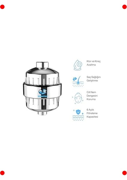 Klor ve Ağır Metal Arıtmalı Duş Filtresi modelleri