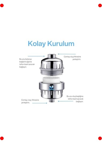 Klor ve Ağır Metal Arıtmalı Duş Filtresi fırsatları