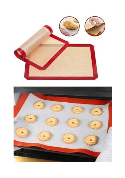 Fırınlanabilir Kendinden Yağlı Silikon Pişirme Matı-Hamur Açma Matı 30X40 fiyatları