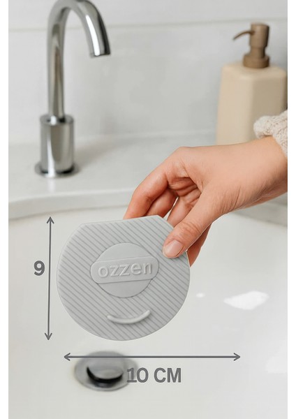 Gri Lavabo Kötü Koku Giderici Önleyici Silikon Mat Sızdırmaz Lavabo Tıkacı Lavabo Tıpası