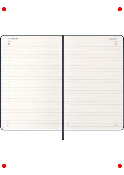 12 Ay Günlük Ajanda, L Boy, Sert Kapak, Safir Mavi indirimleri