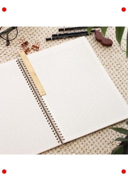 A4 Kareli Kraft Kapak Not Defteri 70 Yaprak indirimleri