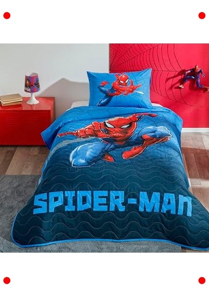 Tek Kişilik Örümcek Adam Yatak Örtüsü Seti