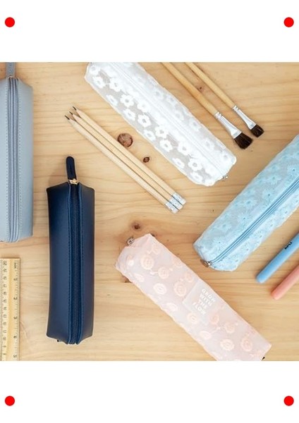 Mavi Çiçek Işlemeli Kalem Çantası fırsatları