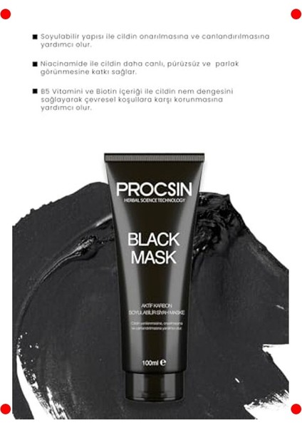Aktif Kömürlü Siyah Maske – Gözenek ve Siyah Nokta fırsatları