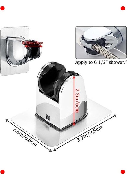 Krom Kaplama Duş Başlığı Tutucu - Ayarlanabilir Mafsal fiyatları