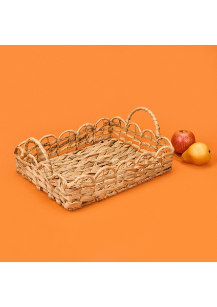 Su Sümbülü Dekoratif Tepsi - Kahverengi - 35X28 cm fiyatları