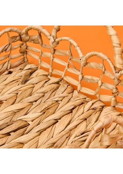 Su Sümbülü Dekoratif Tepsi - Kahverengi - 35X28 cm modelleri