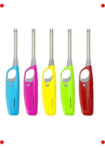 Uzun Güvenlik Kilitli Yeniden Doldurulabilir Çakmak