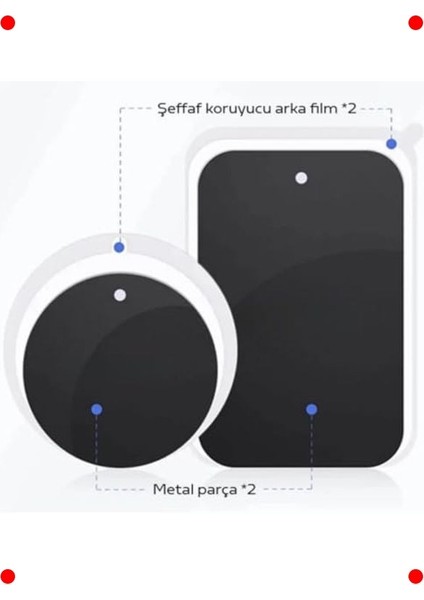 Ultra Ince Yapışkanlı Metal Telefon Mıknatıs Plakası (2'li) indirimleri