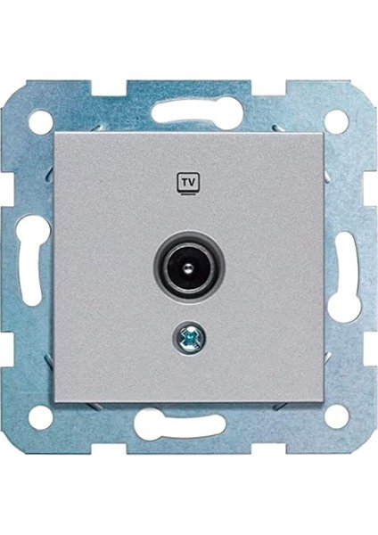 Novella Gümüş Tv-Sat Sonlu Mekanizma+Düğme Kapak