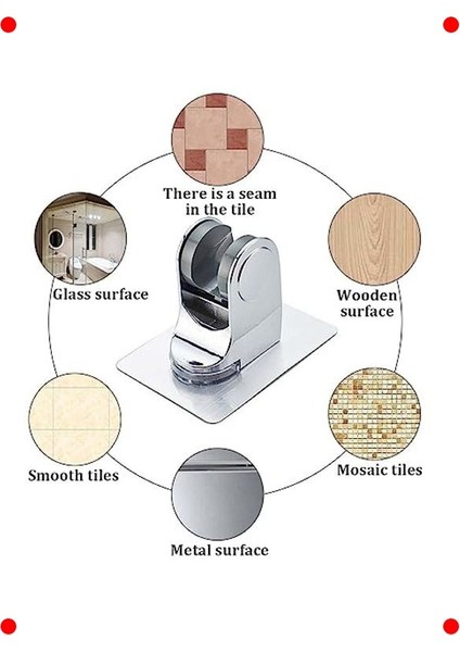 Krom Kaplama Duş Başlığı Tutucu - Ayarlanabilir Mafsal indirimleri
