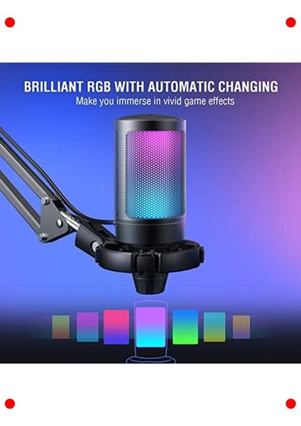 USB Yayıncı Mikrofon Seti - Siyah (A6T) fırsatları