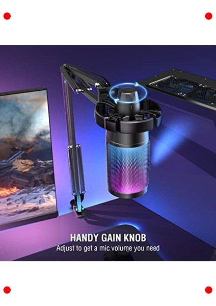 USB Yayıncı Mikrofon Seti - Siyah (A6T) indirimleri