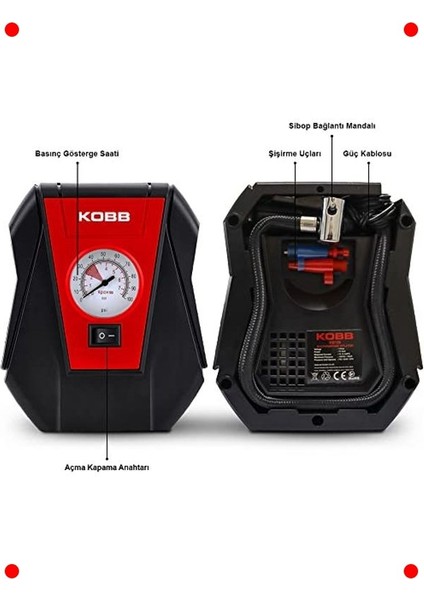 12V Analog Lastik Şişirme Pompası (100 Psı) fiyatları