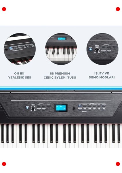 Recital Pro Dijital Piyano - 88 Ağırlıklı Tuşlu fiyatları
