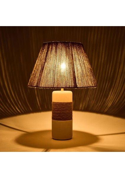 Lighting Yunik Abajur - Beyaz / Kahverengi fiyatları