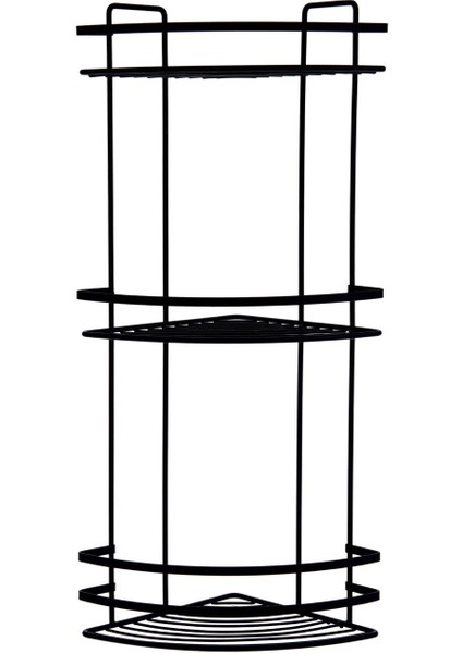 3 Katlı Lamalı Duş Rafı - Siyah modelleri