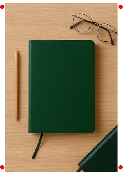 Yeşil Termo Deri Kapaklı Noktalı A5 Defter fiyatları