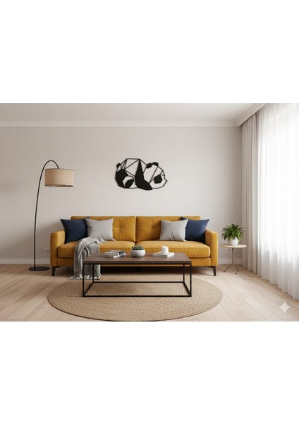 Modern Geometrik Ayı Figürü Metal Duvar Dekoru | 3D Siyah Duvar Süsü | Ev ve Ofis Dekorasyonu fiyatları