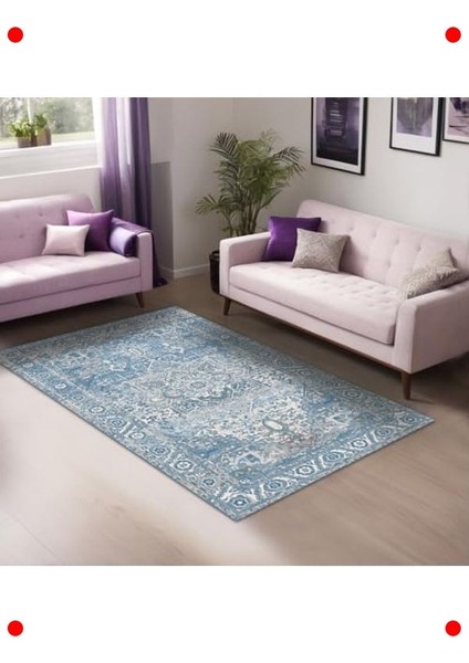 Kadife Kaymaz Pamuk Tabanlı Salon Halısı - 200X300 cm