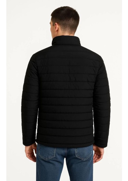 Erkek Bomber Mont Ceket – Su Itici Kumaş, Kapitone Astarlı, Fermuarlı, Kışlık - Siyah indirimleri