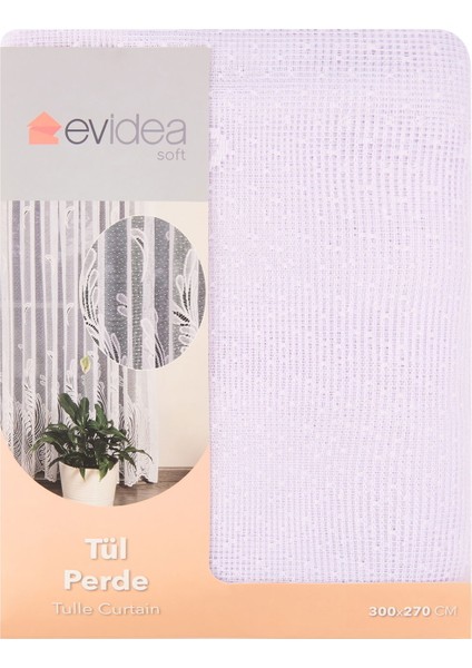 Soft Shaggy Tül Perde - Beyaz - 300X270 cm modelleri