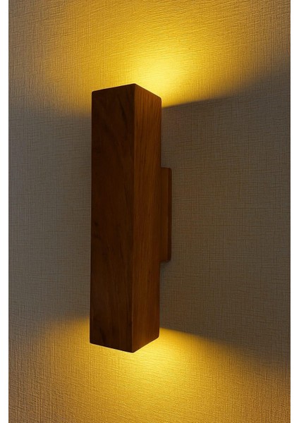 Duvar Apliği Yansıtma Tasarımlı Çift Yönlü Ahşap Salon Hol Cafe Otel Duvar Apliği indirimleri