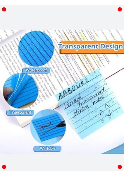 Şeffaf Renkli Çizgili Yapışkanlı Not Kağıdı - Sarı fiyatları